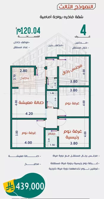 شقة للبيع في شارع عاصم ابن قيس, حي الربوة, مدينة جدة, منطقة مكة المكرمة صورة 2