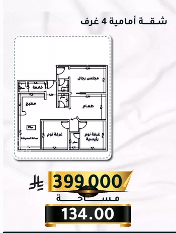 شقة للبيع في شارع الاسود, حي الثغر, مدينة جدة, منطقة مكة المكرمة صورة 3
