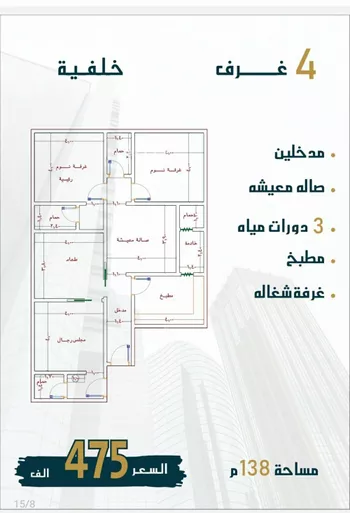 شقة للبيع في شارع الامير عبدالمجيد, حي الصواري, مدينة جدة, منطقة مكة المكرمة صورة 3
