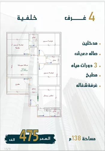 شقة للبيع في شارع الامير عبدالمجيد, حي الصواري, مدينة جدة, منطقة مكة المكرمة صورة 2