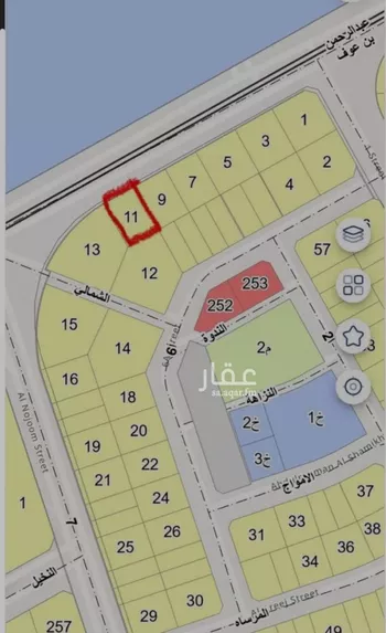 أرض للبيع في شارع عبدالرحمن ابن عوف, حي السيف, مدينة الدمام, المنطقة الشرقية