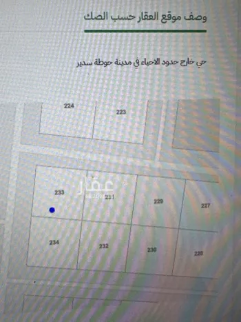أرض للبيع في شارع النفل 23, مدينة عشيرة سدير, منطقة الرياض