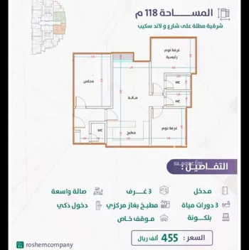 شقة للبيع في شارع إمام الدين المرشدي, حي الفيحاء, مدينة جدة, منطقة مكة المكرمة