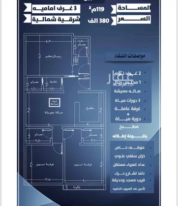 شقة للبيع في شارع احمد الرقيمي, حي النزهة, مدينة جدة, منطقة مكة المكرمة صورة 5