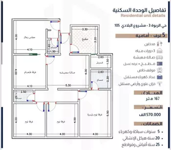 شقة للبيع في شارع الحسين بن رواحة, حي الربوة, مدينة جدة, منطقة مكة المكرمة صورة 2