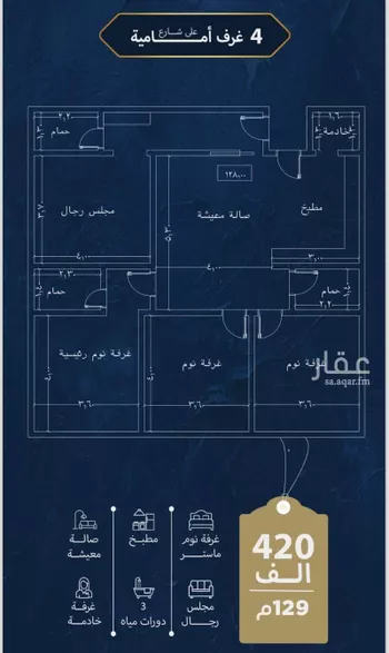 شقة للبيع في شارع رقيقه, حي النزهة, مدينة جدة, منطقة مكة المكرمة