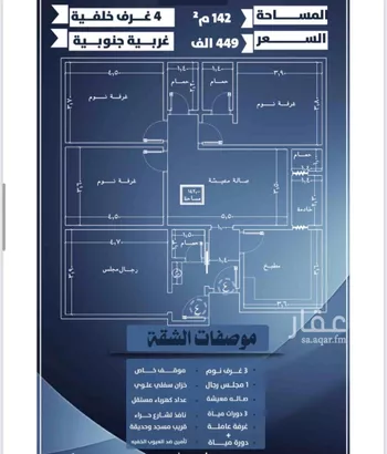 شقة للبيع في شارع يزيد الجدعاء, حي النزهة, مدينة جدة, منطقة مكة المكرمة صورة 2
