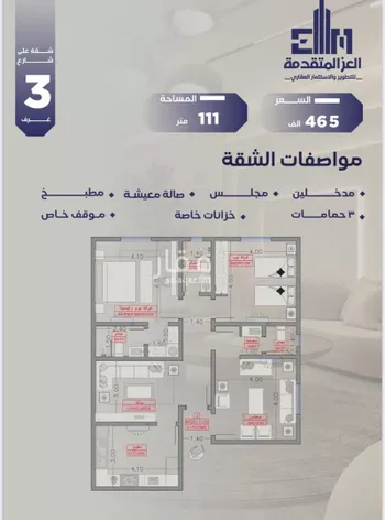 شقة للبيع في حي الزهراء, مدينة جدة, منطقة مكة المكرمة