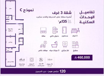 شقة للبيع في شارع طريق الملك عبدالله, حي الفيحاء, مدينة جدة, منطقة مكة المكرمة صورة 3