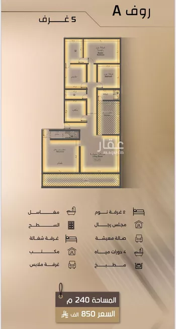 شقة للبيع في شارع زيد بن قيس, حي الفيصلية, مدينة جدة, منطقة مكة المكرمة