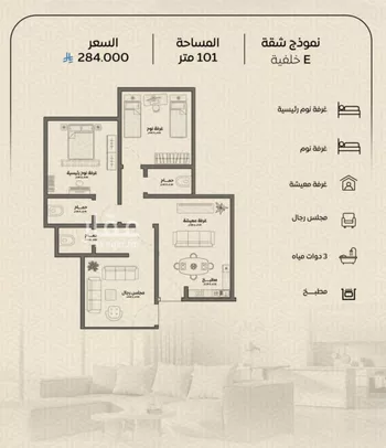 شقة للبيع في شارع عمر ابن شعيب, حي الريان, مدينة جدة, منطقة مكة المكرمة