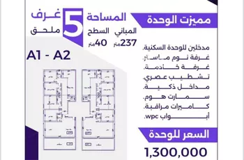 شقة للبيع في شارع ابو سبره الجعفي, حي الزهراء, مدينة جدة, منطقة مكة المكرمة