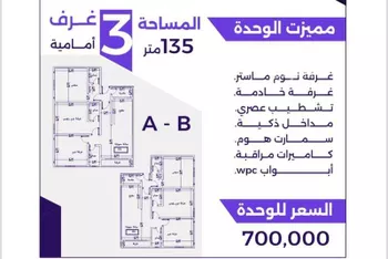 شقة للبيع في شارع سعيد بن حيده, حي الزهراء, مدينة جدة, منطقة مكة المكرمة صورة 2