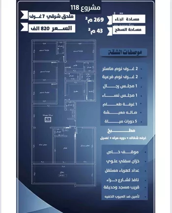 شقة للبيع في شارع البرك, حي النزهة, مدينة جدة, منطقة مكة المكرمة صورة 4