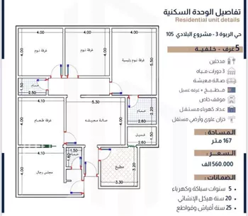 شقة للبيع في شارع الحسين بن رواحة, حي الربوة, مدينة جدة, منطقة مكة المكرمة صورة 4