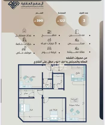 شقة للبيع في شارع نبهان الثمار, حي النزهة, مدينة جدة, منطقة مكة المكرمة
