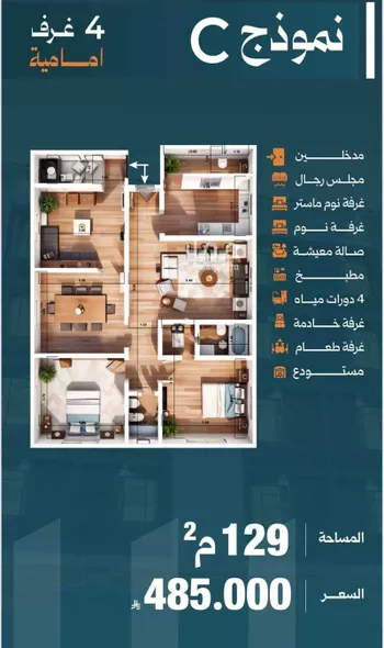 شقة للبيع في شارع الرقبان, حي الصفاء, مدينة جدة, منطقة مكة المكرمة صورة 4