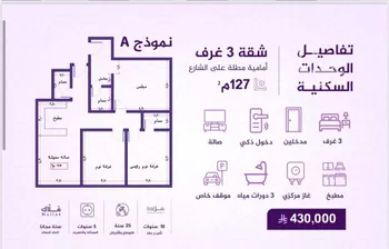 شقة للبيع في شارع طريق الملك عبدالله, حي الفيحاء, مدينة جدة, منطقة مكة المكرمة