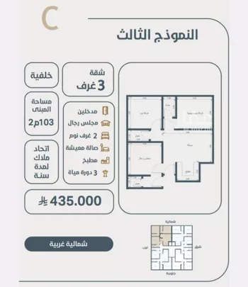 شقة للبيع في شارع ابو كبشه الانصاري, حي النعيم, مدينة جدة, منطقة مكة المكرمة صورة 2