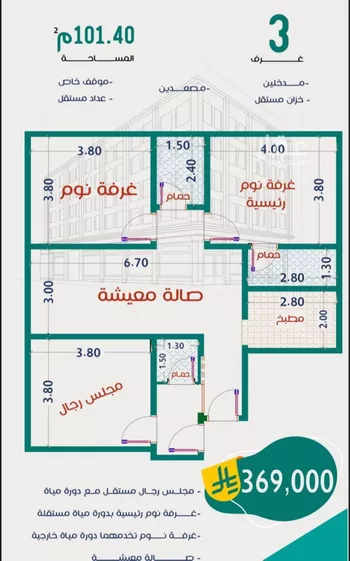شقة للبيع في شارع عاصم ابن قيس, حي الربوة, مدينة جدة, منطقة مكة المكرمة صورة 5