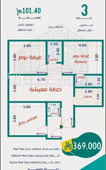 شقة للبيع في شارع عاصم ابن قيس, حي الربوة, مدينة جدة, منطقة مكة المكرمة صورة 4