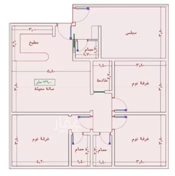 شقة للبيع في شارع السامر, حي الواحة, مدينة جدة, منطقة مكة المكرمة صورة 3
