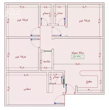 شقة للبيع في شارع السامر, حي الواحة, مدينة جدة, منطقة مكة المكرمة