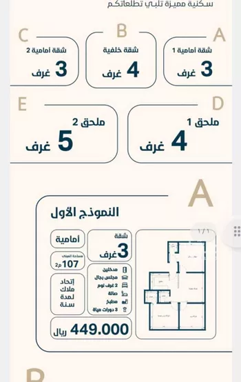 شقة للبيع في شارع حي النعيم, حي النعيم, مدينة جدة, منطقة مكة المكرمة صورة 2