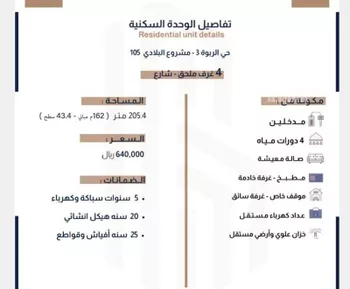 شقة للبيع في شارع الحسين بن رواحة, حي الربوة, مدينة جدة, منطقة مكة المكرمة صورة 4