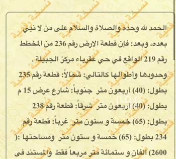 أرض للبيع في حي عقرباء, مدينة امارة منطقة الرياض - الجبيله, منطقة الرياض صورة 2