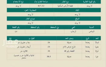 أرض للبيع في حي الرحاب, مدينة النماص, منطقة عسير صورة 2