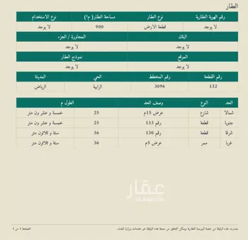 أرض للبيع في حي عريض, مدينة الرياض, منطقة الرياض صورة 3