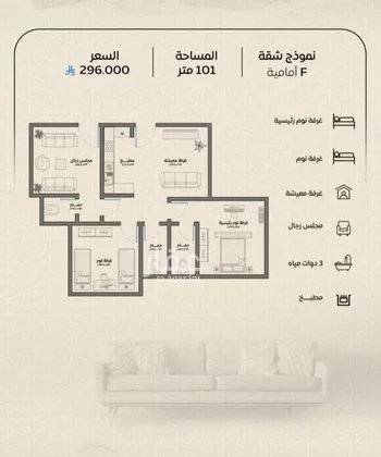 شقة للبيع في شارع عمر بن الحاجب, حي الريان, مدينة جدة, منطقة مكة المكرمة صورة 2