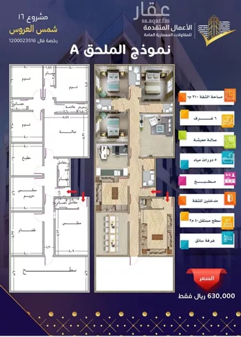 شقة للبيع في شارع مسيكة المكية, حي مريخ, مدينة جدة, منطقة مكة المكرمة