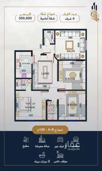 شقة للبيع في شارع حسين عبد الرحمن الاهدل, حي الريان, مدينة جدة, منطقة مكة المكرمة صورة 3