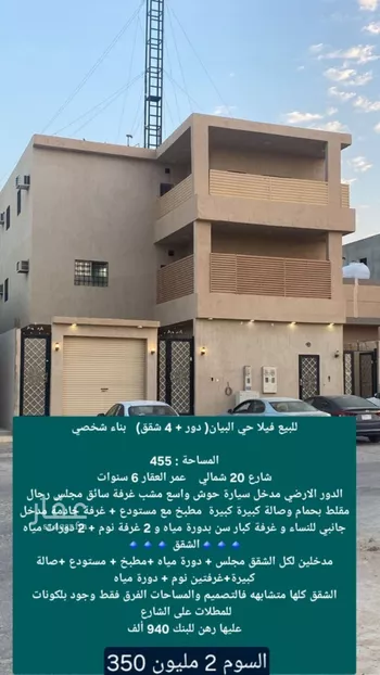 فيلا للبيع في شارع أبي مالك الأعرابي, حي البيان, مدينة الرياض, منطقة الرياض