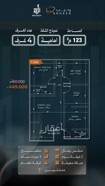شقة للبيع في شارع قرار ، حي النزهة ، جدة ، جدة صورة 2