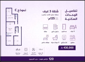 شقة للبيع في شارع احمد بن عيسى الرومي, حي الفيحاء, مدينة جدة, منطقة مكة المكرمة صورة 2