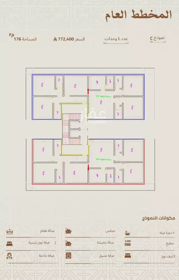 شقة للبيع في شارع عبدالروؤف البحراني, حي النعيم, مدينة جدة, منطقة مكة المكرمة صورة 4