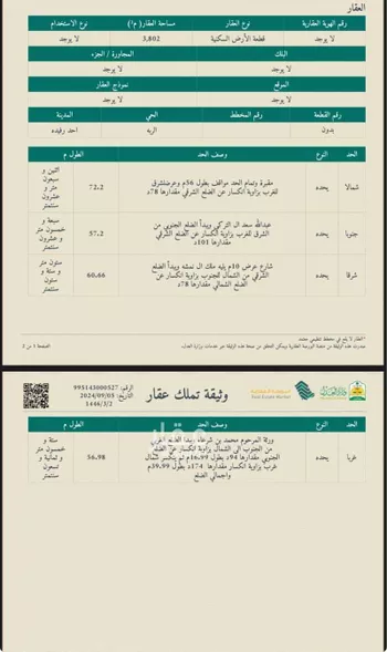 أرض للبيع في حي الربة, مدينة احد رفيده, منطقة عسير صورة 5