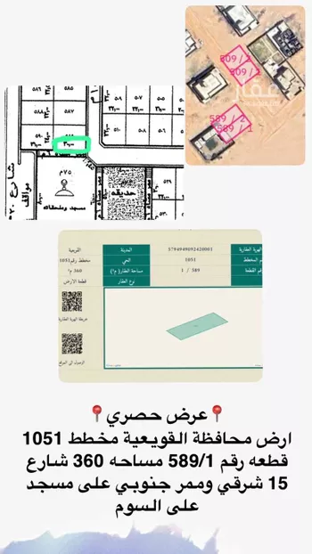 أرض للبيع في حي 1051 مخطط رقم, مدينة القويعيه, منطقة الرياض