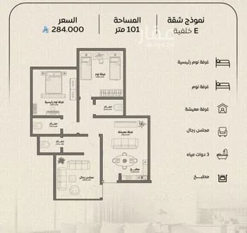 شقة للبيع في شارع عمر بن الحاجب, حي الريان, مدينة جدة, منطقة مكة المكرمة