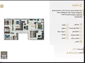 شقة للبيع في شارع ابو سفيان مدلوك, حي النعيم, مدينة جدة, منطقة مكة المكرمة صورة 2