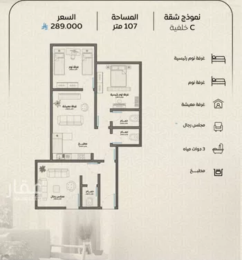 شقة للبيع في شارع عمر بن الحاجب, حي الريان, مدينة جدة, منطقة مكة المكرمة صورة 5
