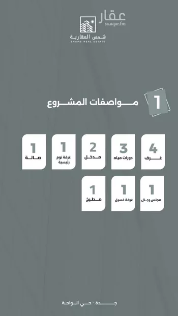 شقة للبيع في شارع فرحه الانفس, حي الواحة, مدينة جدة, منطقة مكة المكرمة صورة 2