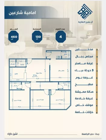 شقة للبيع في شارع ابن الشرف, حي الجامعة, مدينة جدة, منطقة مكة المكرمة صورة 4