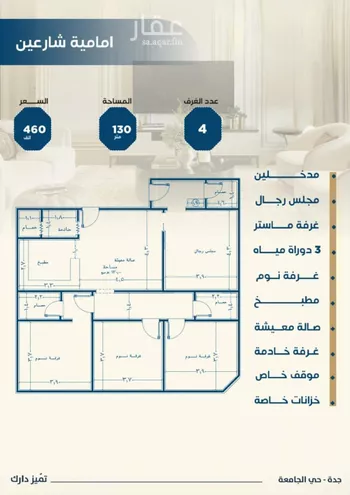 شقة للبيع في شارع ابن الشرف, حي الجامعة, مدينة جدة, منطقة مكة المكرمة صورة 5