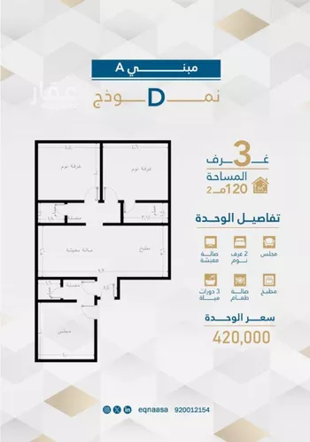 شقة للبيع في شارع امام الدين المرشدي, حي الفيحاء, مدينة جدة, منطقة مكة المكرمة صورة 3