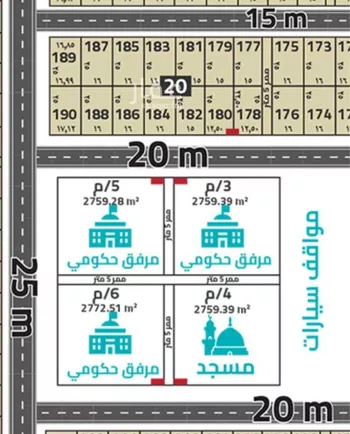 أرض للبيع في حي الحزم, مدينة بريده, منطقة القصيم صورة 2