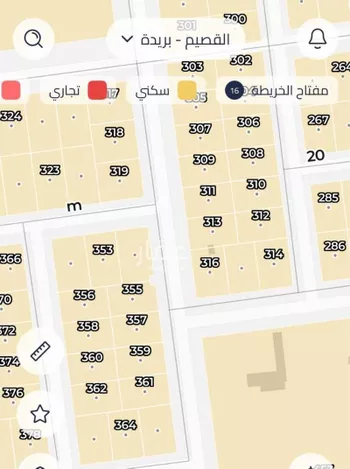 أرض للبيع في حي الحزم, مدينة بريده, منطقة القصيم صورة 2